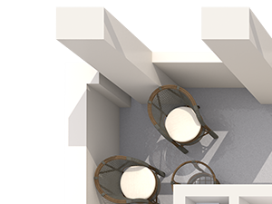 B1 Premier - 2 Bedroom 2 Bath Floor Plan Layout – 1005 Square Feet